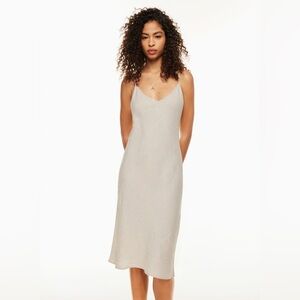 Aritzia wilfred linen slip dress